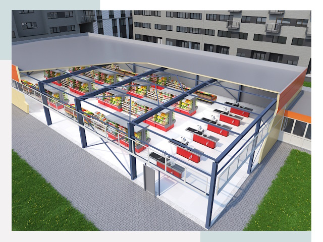 Строительство магазинов в Бирск от 624 руб. за м²