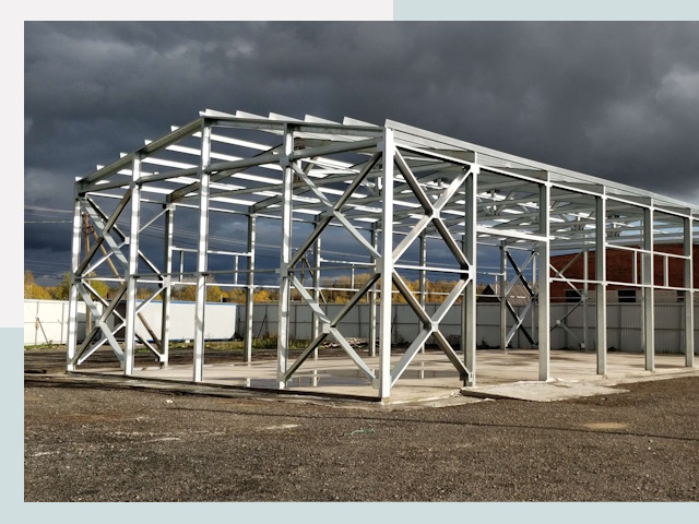 Двускатные ангары в Бирск от 624 руб. за квадрат