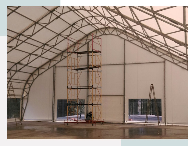 Шатровые ангары в Бирске